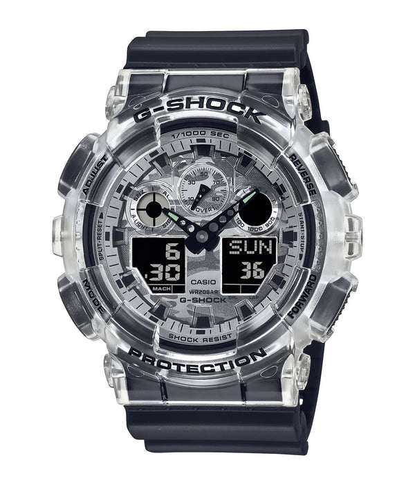Casio G-Shock Men's GA100SKC-1A Black/Clear Analog-Digital Watch