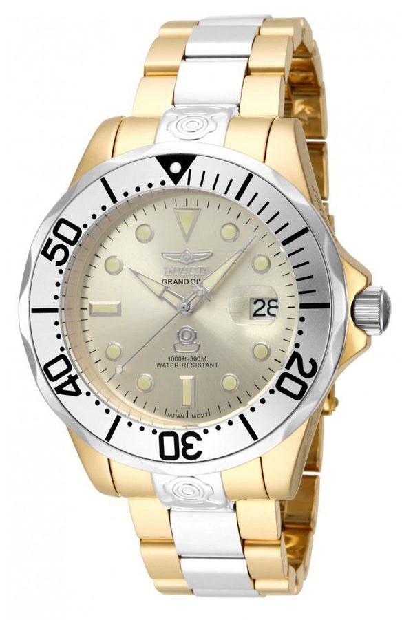 Invicta Pro Diver Automatic Gold Dial Grand Diver Men's Analog Watch 16038