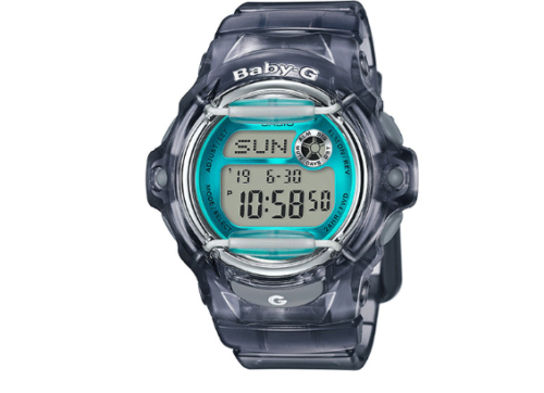 Casio Baby G-Shock Digital Gray Transparent Resin Strap Women's Watch BG169R-8B