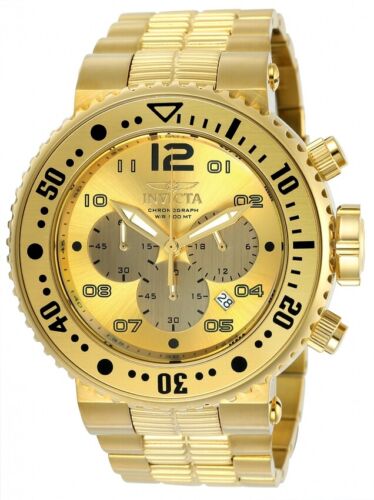 Men's Pro Diver Chronograph 500m Gold Plated Stainless Steel Watch 25076