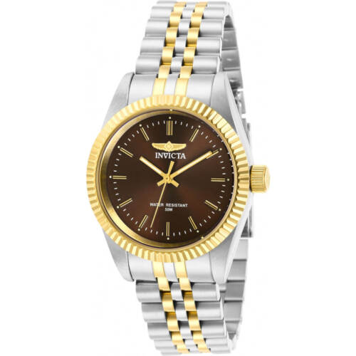 Invicta Women's Specialty 29404 Brown Dial Silver Gold Stainless Steel Watch