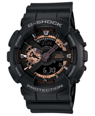 G-Shock X-Large Mens Watch GA110RG-1 Black Rose Gold Digital Watch