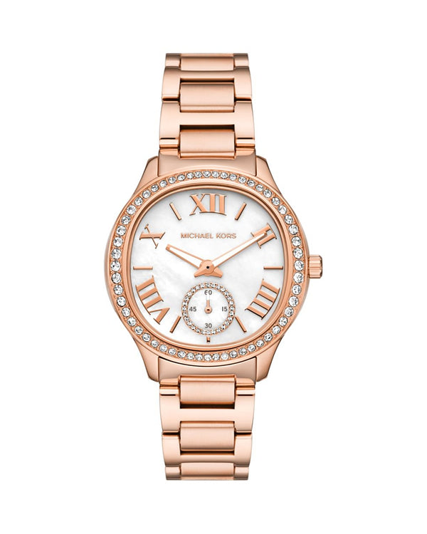 Michael Kors Sage Watch, 38mm MK4806 Rose Gold Roman Numeral