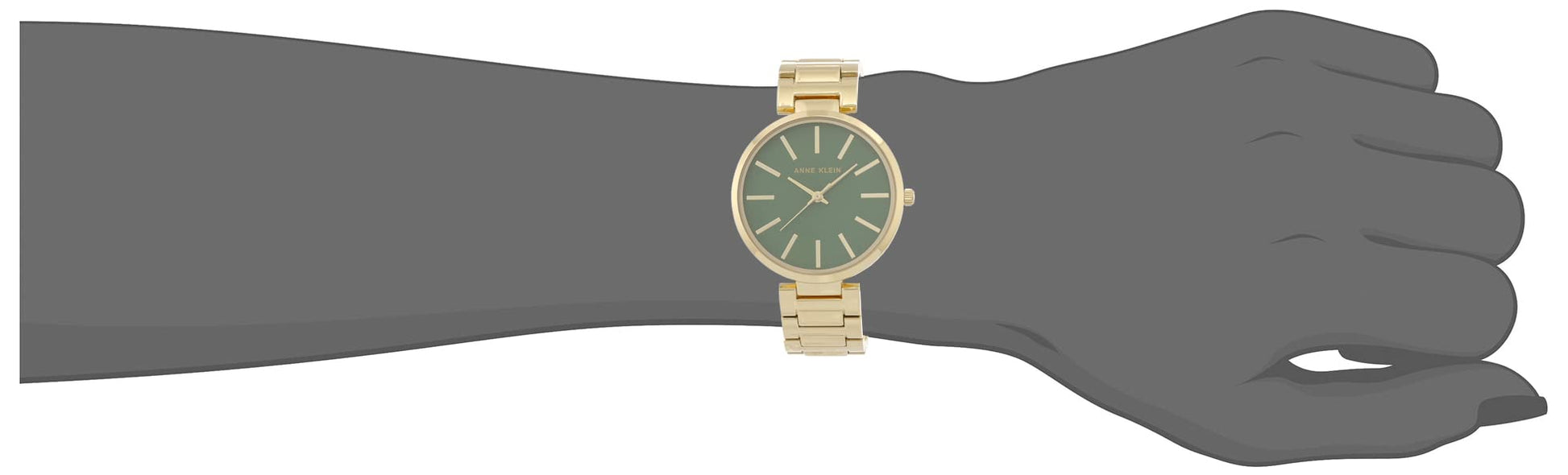 Anne Klein Women's Bracelet Watch AK/2786GNGB Gold tone Green dial