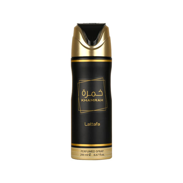 Lattafa Khamrah Perfumed Deo Spray for Unisex, 6.7 Ounce