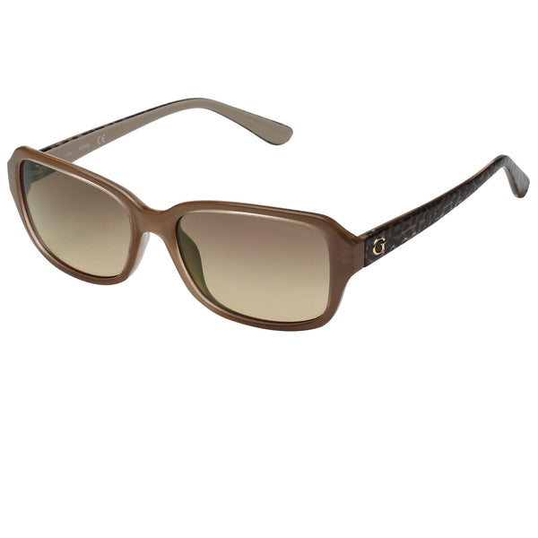 GUESS GU7595 Shiny Beige/Gradient Brown One Size Fashion Frames Women