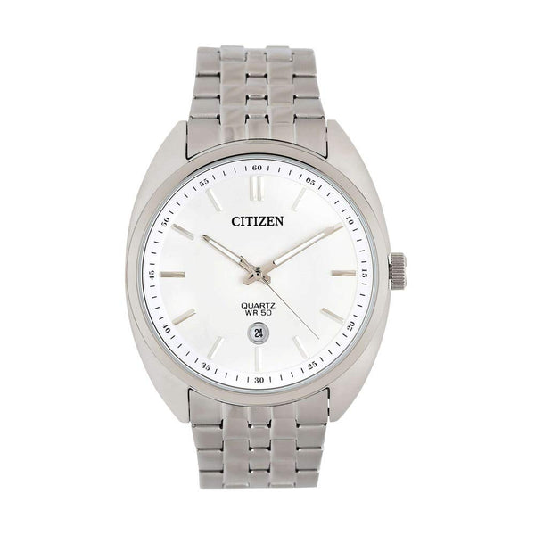 Citizen Quartz White Dial Stainless Steel Men's Watch BI5090-50A