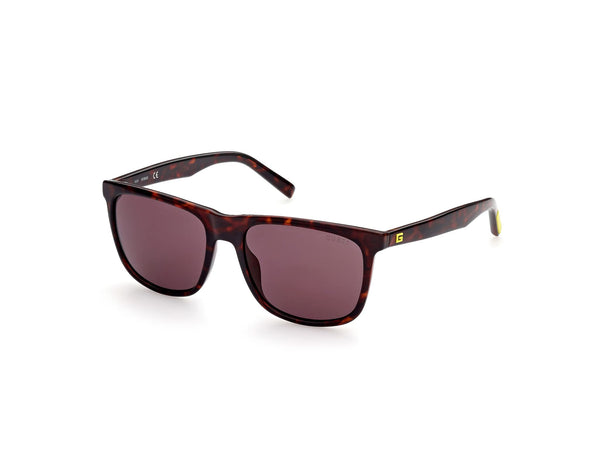 GUESS Sunglasses GU 00024 52E Dark Havana/Brown Rectangular Frame