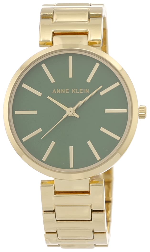 Anne Klein Women's Bracelet Watch AK/2786GNGB Gold tone Green dial