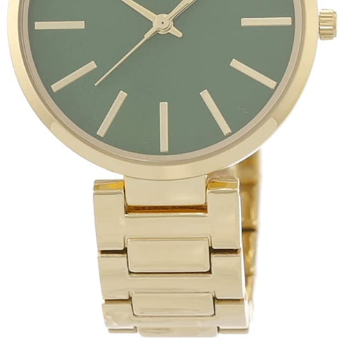 Anne Klein Women's Bracelet Watch AK/2786GNGB Gold tone Green dial