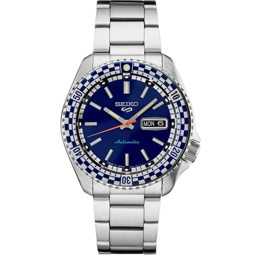 SEIKO 5 Sports Special Edition Blue Chekered Automatic Watch SRPK65