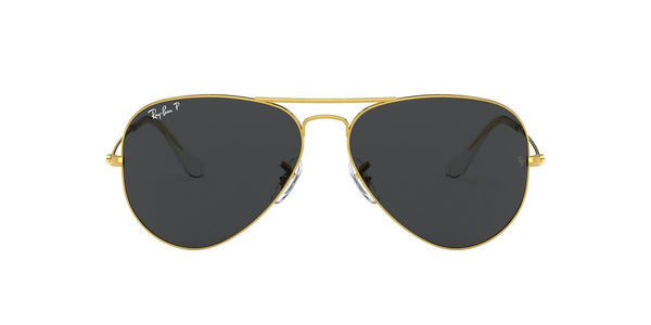 Ray-Ban RB3025 Classic Aviator Sunglasses, Legend Gold/Polarized Black, 62 mm