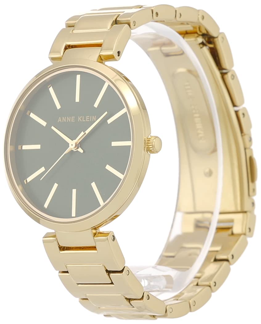 Anne Klein Women's Bracelet Watch AK/2786GNGB Gold tone Green dial