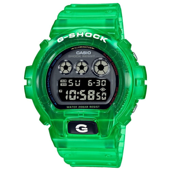 Casio G-Shock Digital Transparent Green Resin Strap Overseas Watch DW-6900JT-3DR