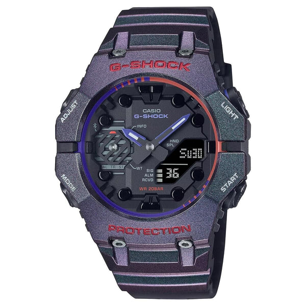 G-Shock Bluetooth Purple Green Polarised Analog-Digital Watch GA-B001AH-6A $319