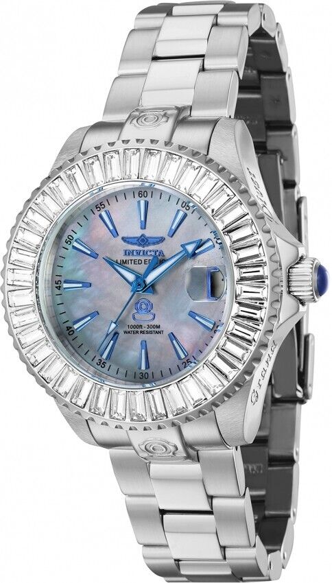 Invicta Women's Pro Diver Platinum Dial Automatic Stainless Steel Crystal Watch