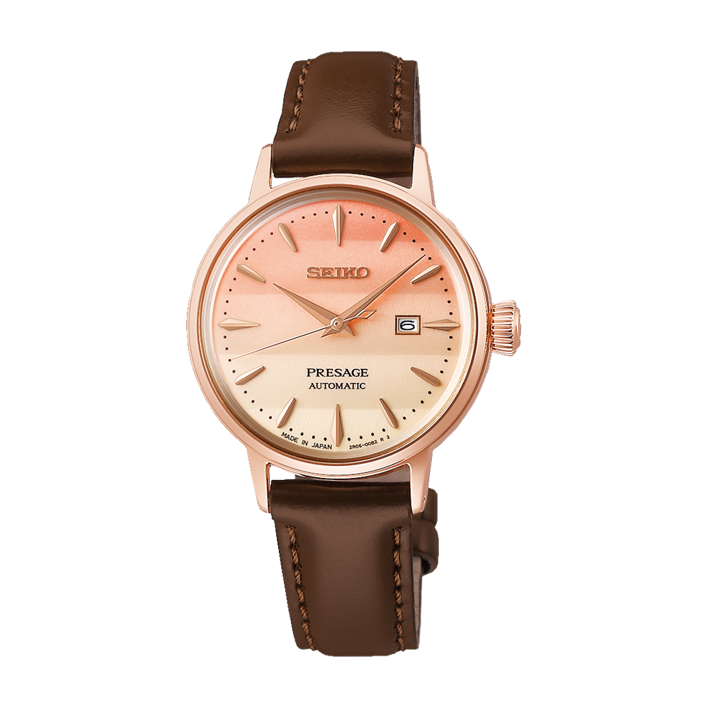 Seiko Presage Cocktail Time Star Bar LE Brown 30.3 MM Automatic Watch SRE014