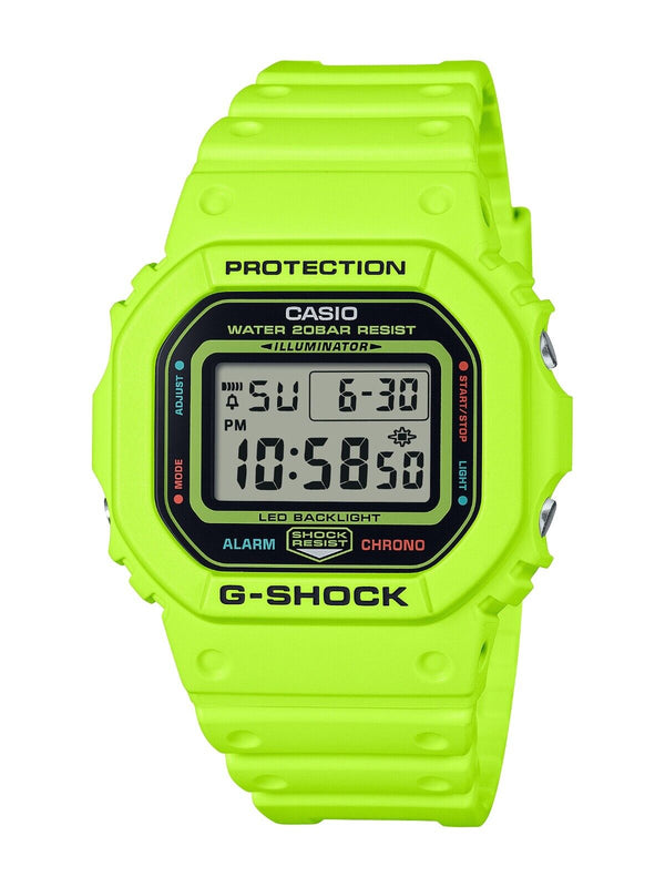 Casio G-Shock DW-5600EP-9CR Digital Vivid Neon Yellow Square Watch NWT