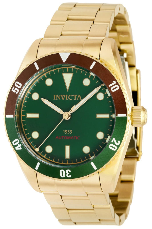 Invicta Men's 40489 Pro Diver Automatic 3 Hand Green Dial Watch