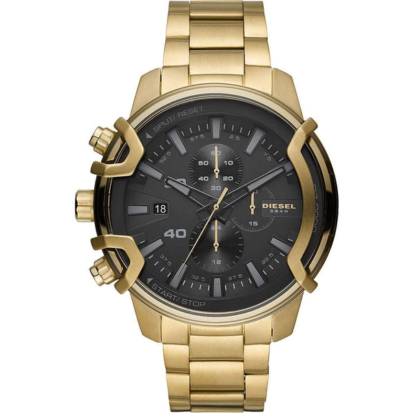 Diesel Griffed Steel Chronograph Men's Watch, Color: Gold (Model: DZ4522)