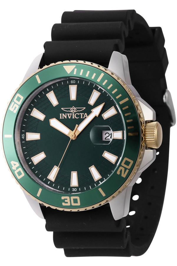 Invicta Men's Pro Diver 45mm Silicone Quartz Watch, Black (Model: 46093)