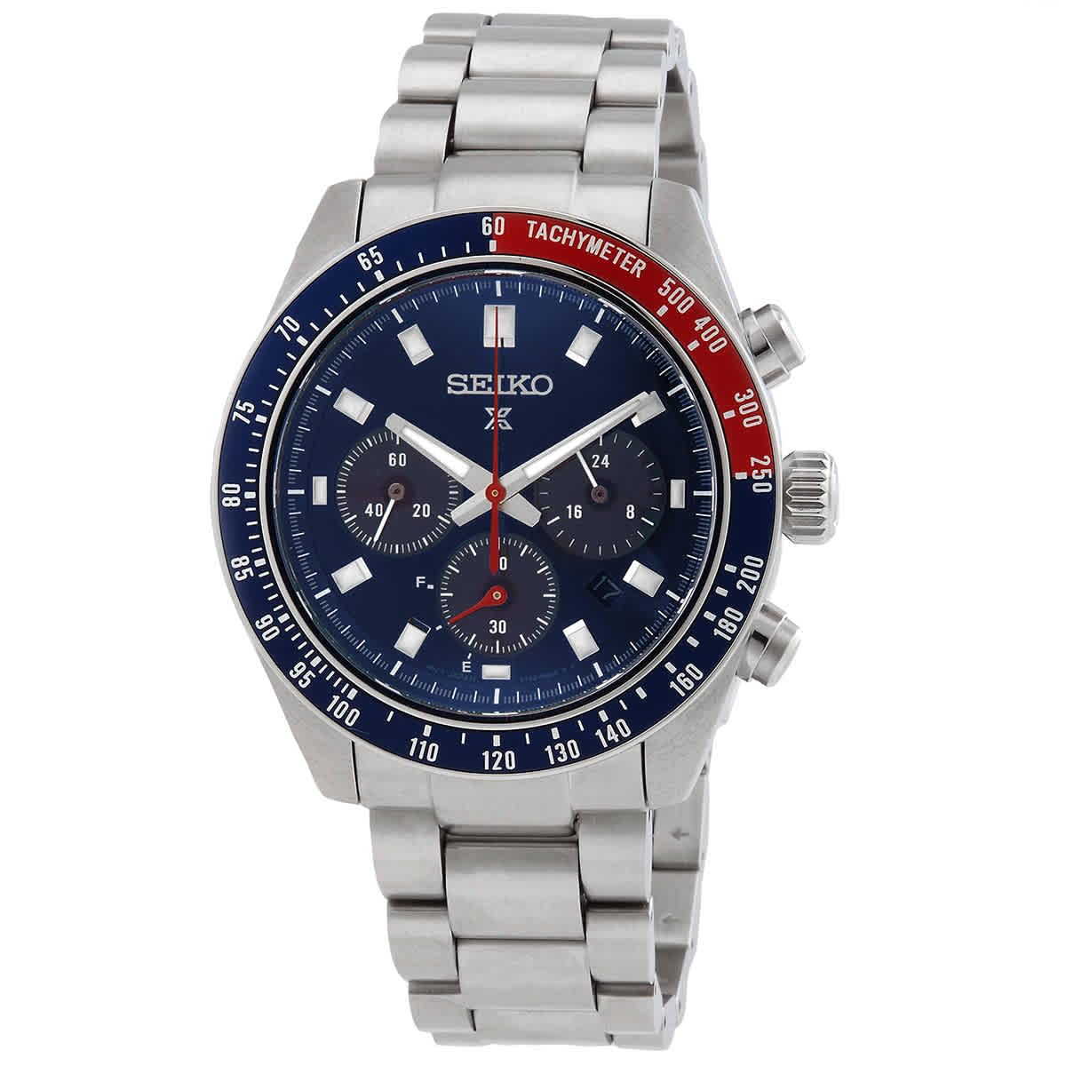 SEIKO Prospex Speedtimer Solar Chronograph SSC913, Blue dial with Sunray Finish and red Accents