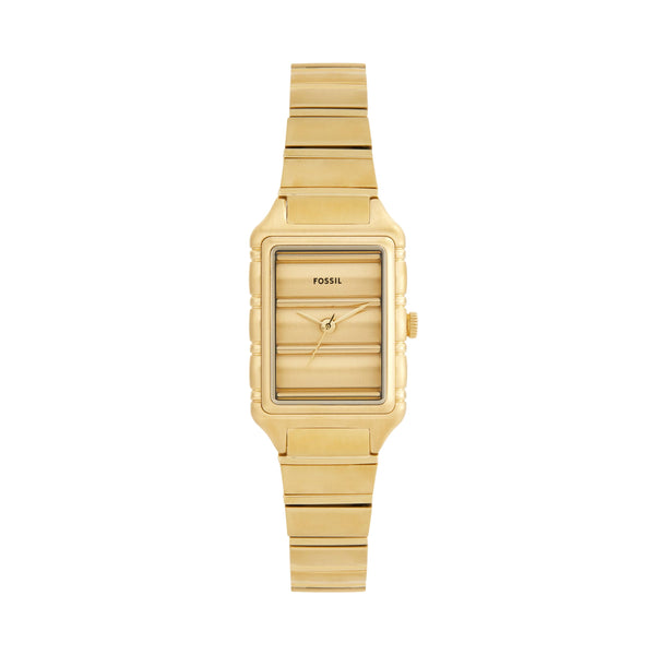 Fossil Women's Raquel Three-Hand Gold-Tone Stainless Steel Watch