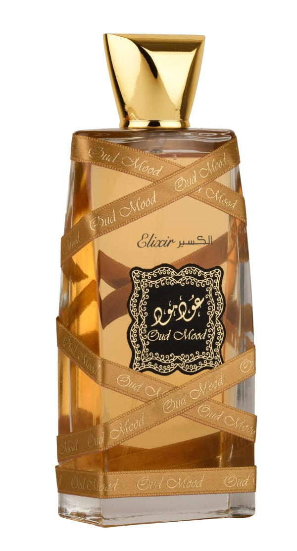 Lattafa Oud Mood Elixir for Unisex Eau de Parfum Spray, 3.4 Ounce / 100 ml