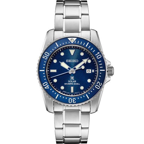 SEIKO SNE585 Solar Dive Watch for Men - Prospex Collection - LumiBrite Hands