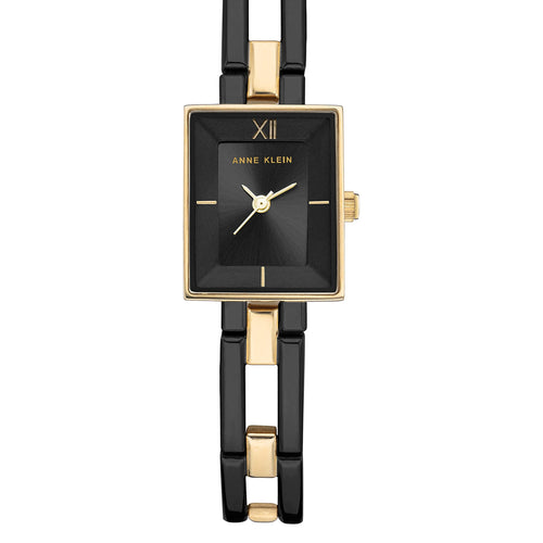 Anne Klein Women's Bracelet Watch AK/3945BKTT Black Square