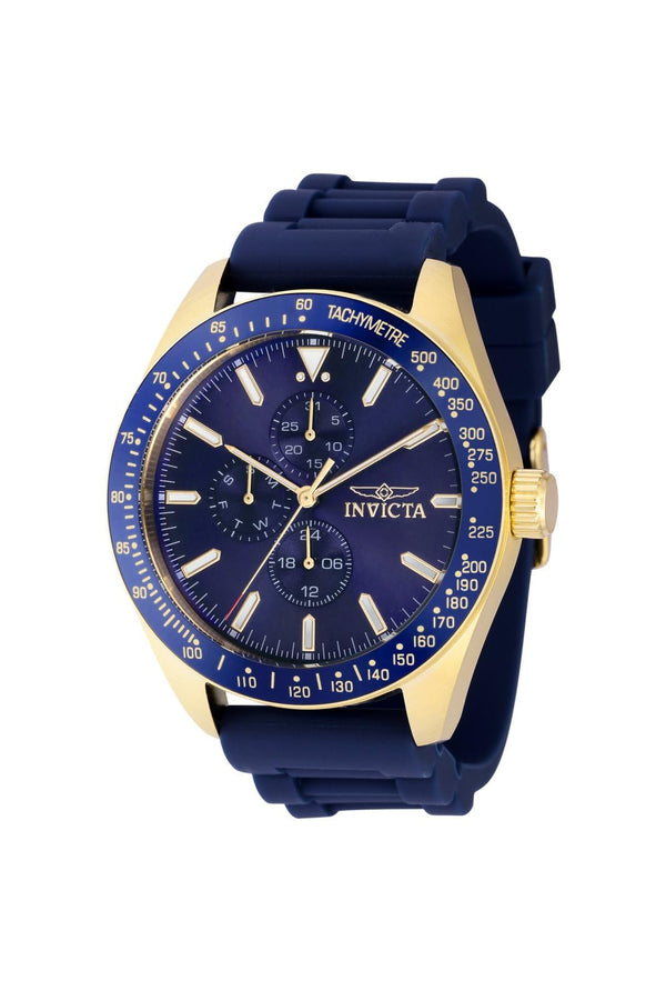 Invicta Men's Aviator 45mm Silicone Quartz Watch, Blue (Model: 38403)