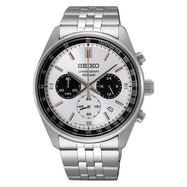 SEIKO SSB425 Men's Essentials - Silver Dial Stainless Steel Band 100 Meters Water Resistant