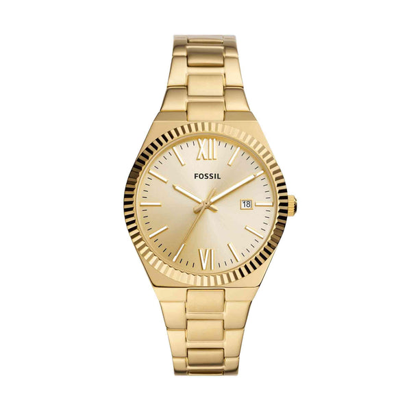 Fossil Women's Scarlette Quartz Three-Hand Watch, Color: Gold (Model: ES5299)