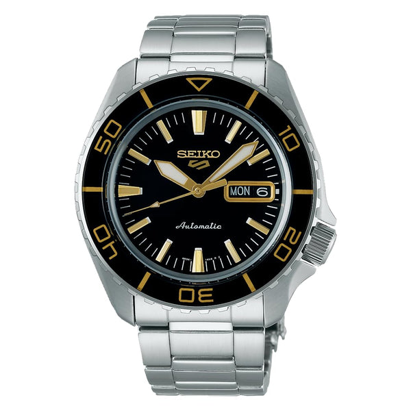 Seiko 5 Automatic Black Gold Dial URCHIN Reissue Men's Watch SRPK99 In Japan New