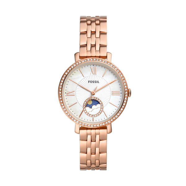 Fossil Women's Jacqueline Sun Moon Multifunction Rose Gold-Tone Stainless Steel Watch