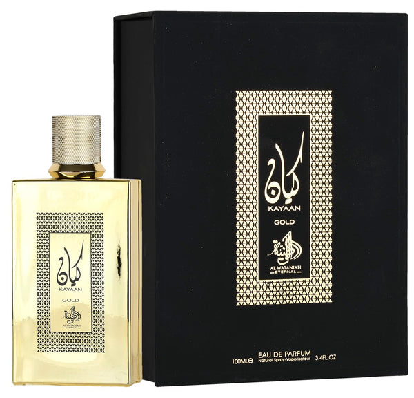 Al Wataniah Kayaan Gold, 3.4 Fl Oz EDP Made in UAE Dubai Fragrance