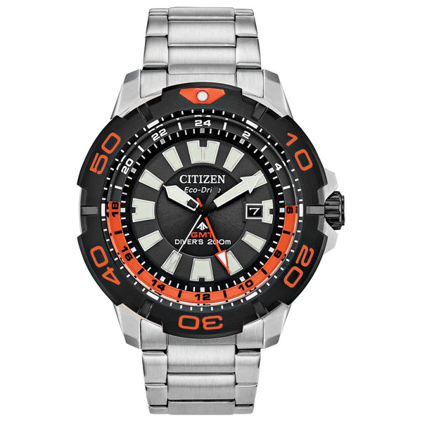 Citizen Men's Eco-Drive Promaster Dive Watch, Black GMT BJ7129-56E