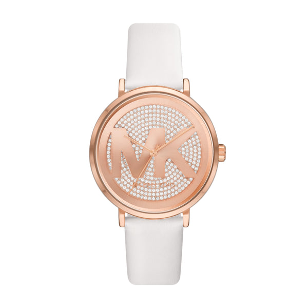 Michael Kors Addyson Rose gold White Leather Women's Watch (Model: MK2958)