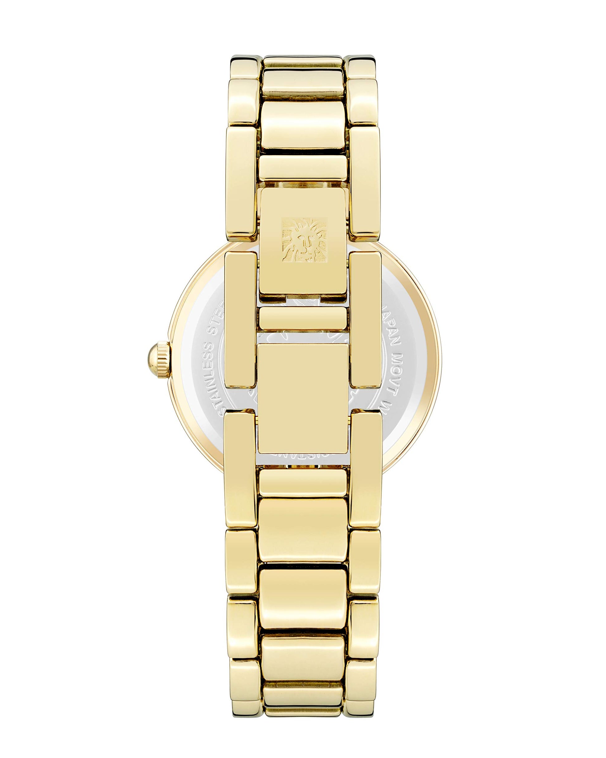 Anne Klein Women's Japanese Quartz Dress Watch Metal Strap, Gold, AK/1362PRGB