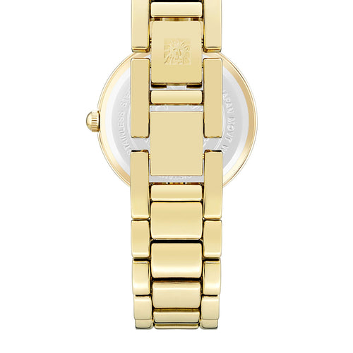 Anne Klein Women's Japanese Quartz Dress Watch Metal Strap, Gold, AK/1362PRGB