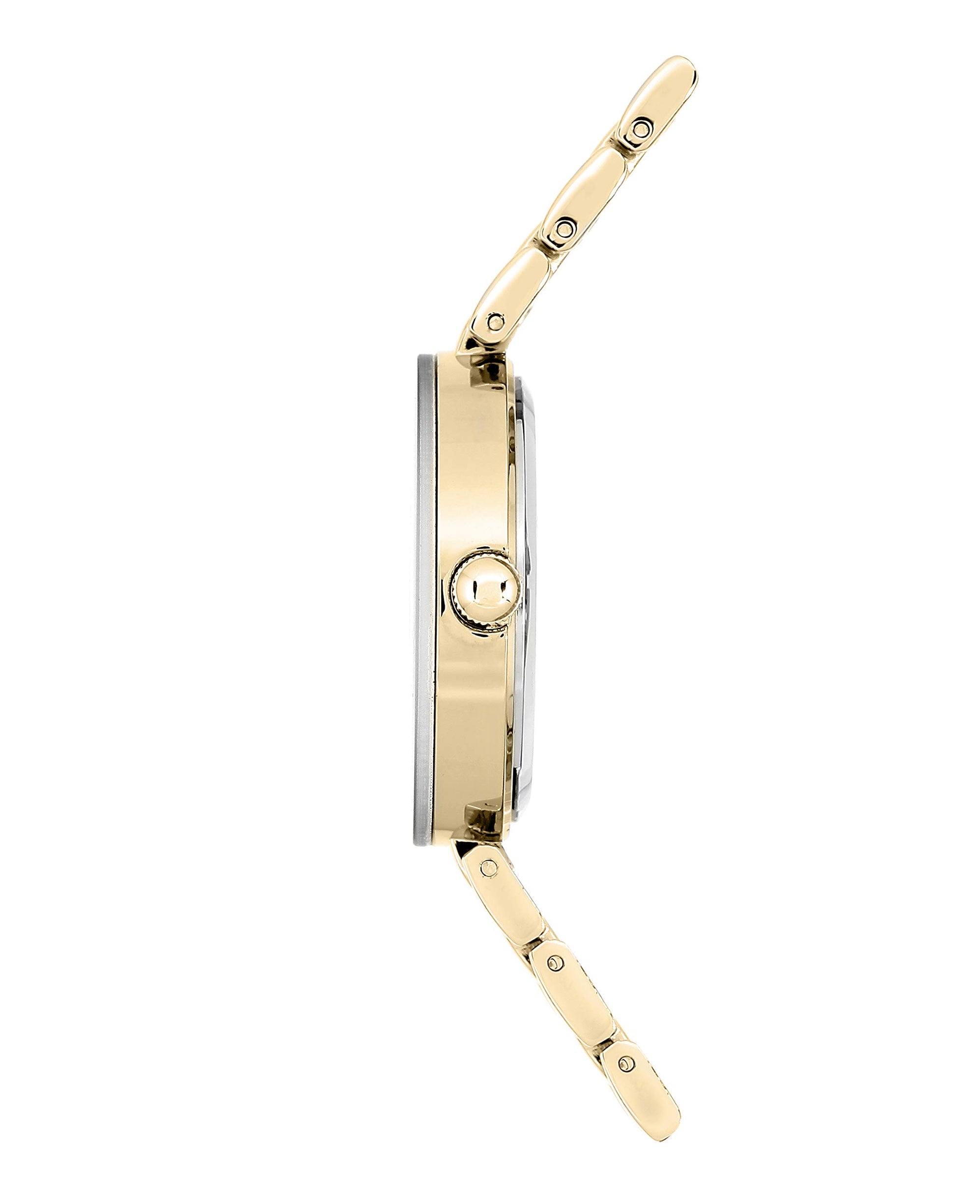 Anne Klein Women's Japanese Quartz Dress Watch Metal Strap, Gold, AK/1362PRGB