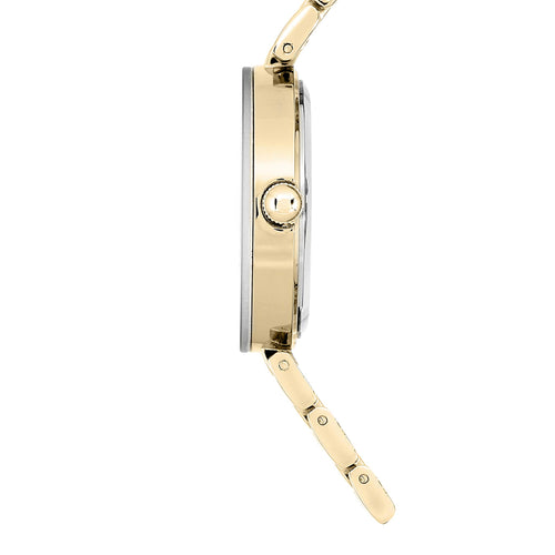 Anne Klein Women's Japanese Quartz Dress Watch Metal Strap, Gold, AK/1362PRGB