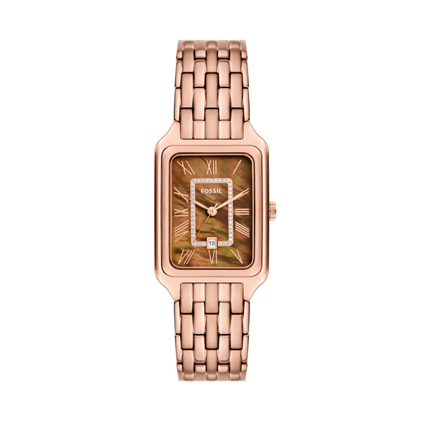 Fossil Raquel Date Rose Gold Brown SS