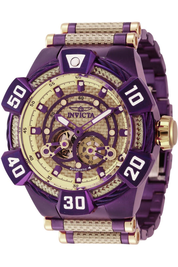 Invicta Men's Bolt 52mm, Glass Fiber Automatic Watch, Purple (Model: 40190)