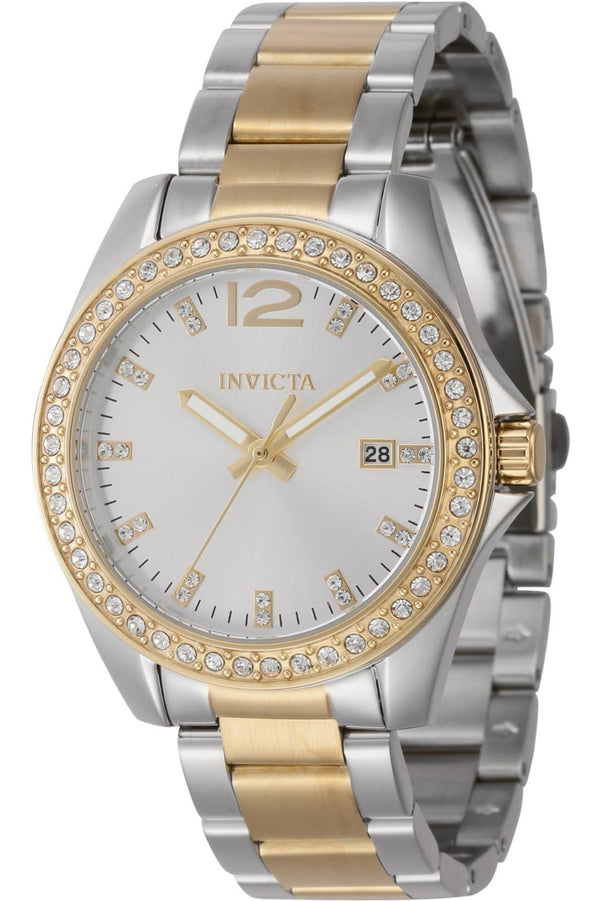 Invicta Angel Quartz Crystal Silver Dial Ladies Watch 44841