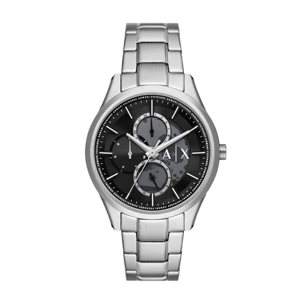 A|X Armani Exchange Men's Multifunction Silver Tone Stainless Steel Bracelet Watch (Model: AX1873)