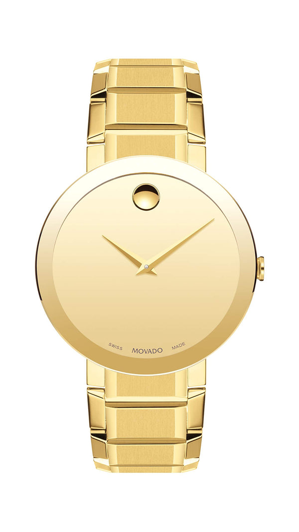 Movado Sapphire Men's Watch - Swiss Quartz Movement, Gold tone 607180