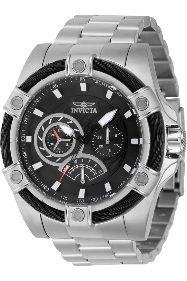 Invicta Men's Bolt 52mm Stainless Steel Quartz Watch, Silver (Model: 46863)