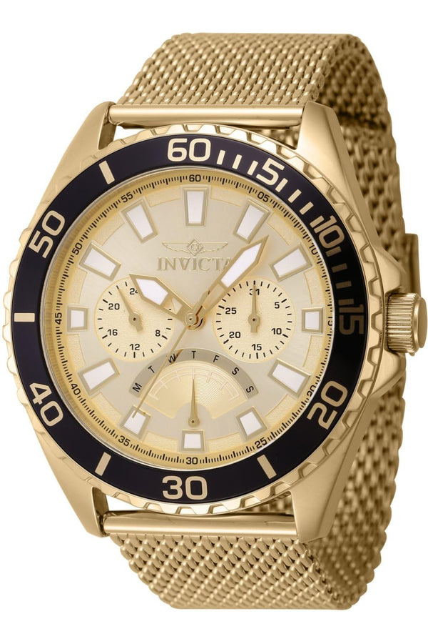 Invicta Men's Pro Diver 46mm Stainless Steel Quartz Watch, Gold (Model: 46908)