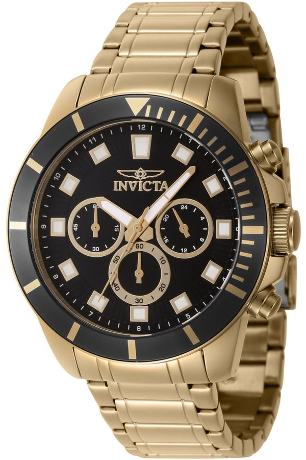 Invicta Pro Diver Chronograph GMT Quartz Black Dial Men's Watch 46042